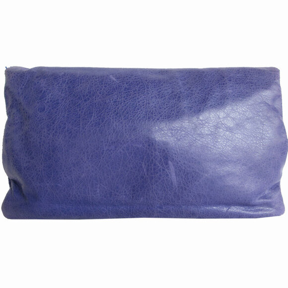 Balenciaga Giant Envelope Leather Clutch Bag Purple